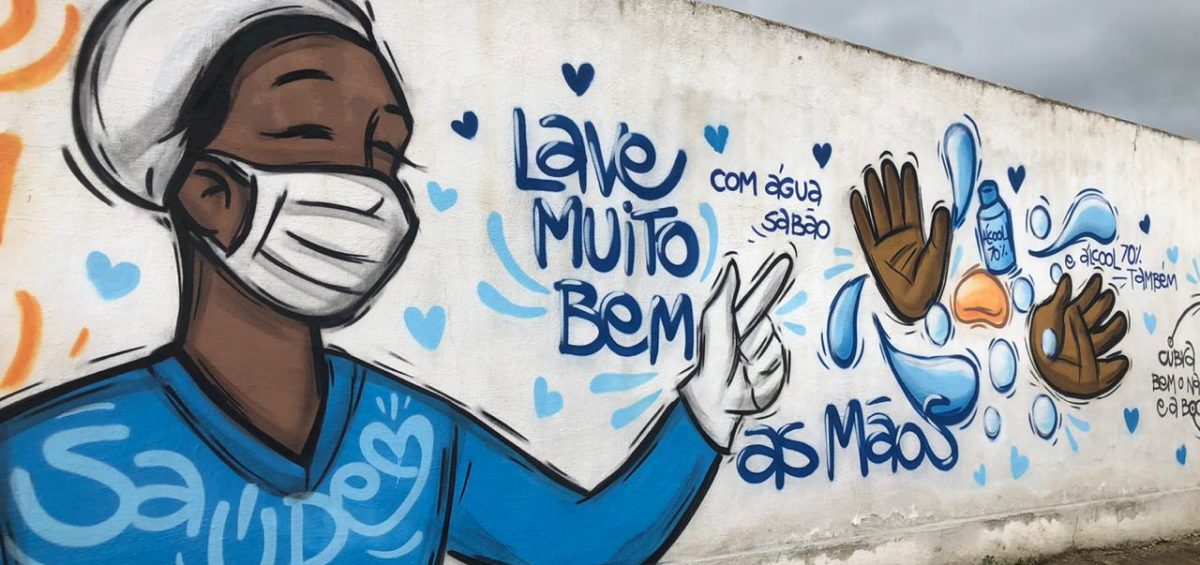 Painel Covid grafitagem - foto divulgação